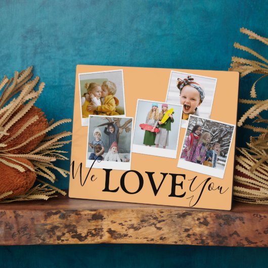 Plaque Photo Nous Vous Aimons | 5 Collage photo | (Côté)