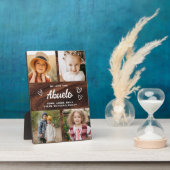 Plaque Photo Nous vous aimons Abuelo Rustic Wood Photo Collage (Côté)