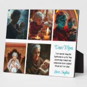 Plaque Photo Nous Vous Aimons Grand-Mère 5-Photo (Côté)