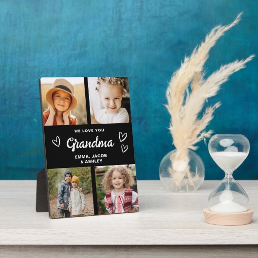 Plaque Photo Nous vous aimons Grand-mère Famille Photo moderne (Côté)