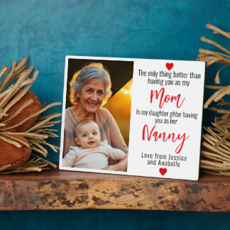 Plaque Photo Nous Vous Aimons Grand-Mère Personnalisé 1-Photo