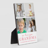 Plaque Photo Nous vous aimons grand-mère| Photo Collage| Rose W (Côté)