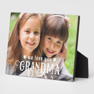 Plaque Photo Nous Vous Aimons Grand-Mère Photo Lettre Élégante