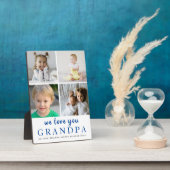 Plaque Photo Nous vous aimons grand-père| Photo Collage| Bleu B (Côté)
