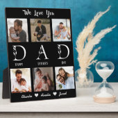 Plaque Photo Nous vous aimons Papa - 6 photo collage fête des p (Côté)