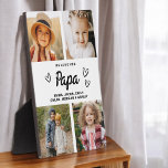 Plaque Photo Nous vous aimons Papa Famille Photo moderne Collag<br><div class="desc">Le Papa We Love You Heart Modern Photo Collage Plaque est un cadeau émouvant et personnalisé qui met en valeur votre amour pour votre grand-père. Cette plaque magnifiquement conçue comprend un collage photo en forme de coeur, vous permettant d'ajouter vos photos de famille préférées dans un agencement moderne et élégant....</div>