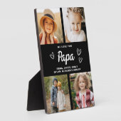 Plaque Photo Nous vous aimons Papa Famille Photo moderne Collag (Côté)