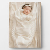 Plaque Photo Nouveau bébé (Devant)