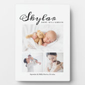 Plaque Photo Nouveau-né Bébé Naissance Statistiques Photo Colla (Devant)