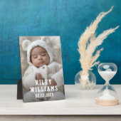 Plaque Photo Nouveau nom de bébé photo (Côté)