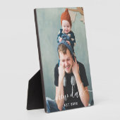 Plaque Photo Nouveau père et bébé photo de garde (Côté)