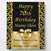 Plaque Photo Nouvel anniversaire exceptionnel Présent pour femm (Devant)