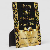 Plaque Photo Nouvel anniversaire exceptionnel Présent pour femm (Côté)