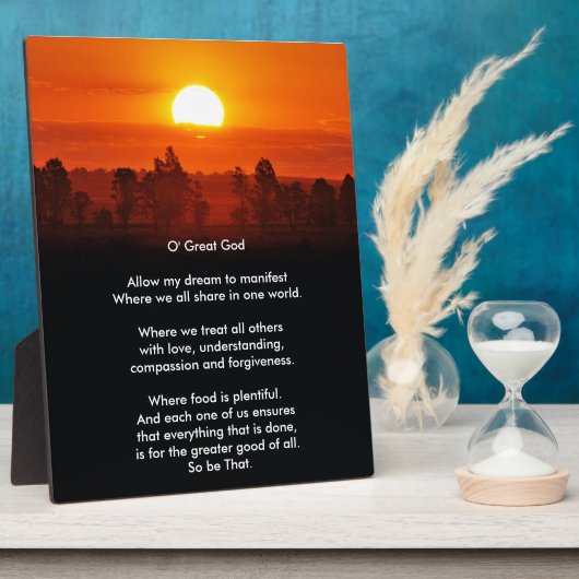 Plaque Photo Nouvelle prière (Côté)