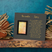 Plaque Photo Novembre Birthstone Topaz (Côté)