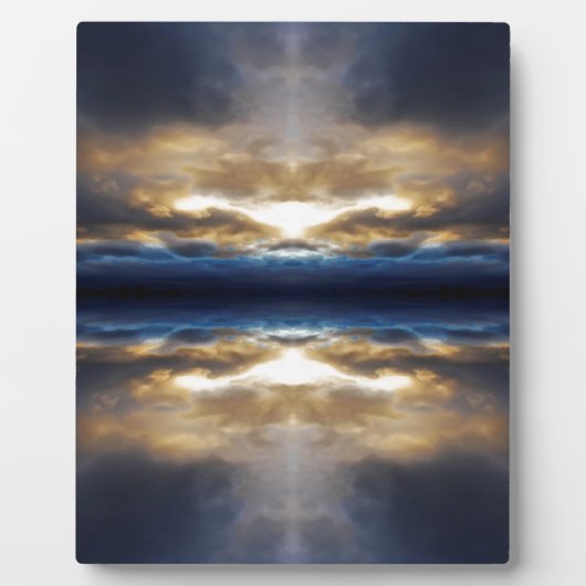 Plaque Photo Nuages de kaléidoscope au coucher du soleil (Devant)