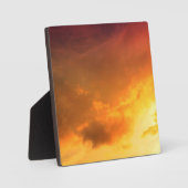 Plaque Photo Nuages orange (Recto)