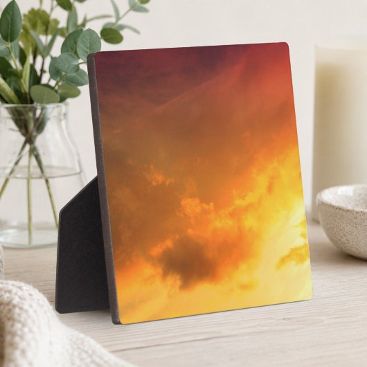 Plaque Photo Nuages Orange