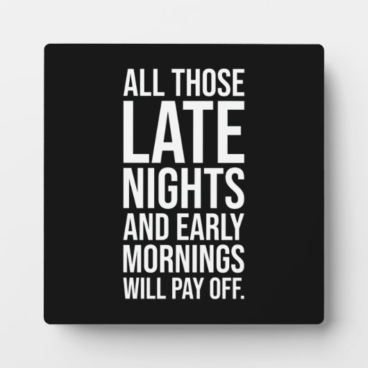 Plaque Photo Nuit Tard Début Matin - Hustère, Succès (Devant)