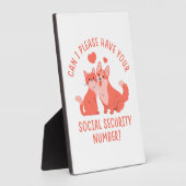 Plaque Photo Numéro de sécurité sociale (Côté)