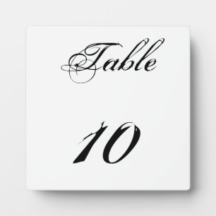 Plaque Photo Numéro de table