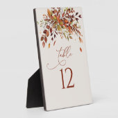 Plaque Photo Numéro de tableau Chute Aquarelle Mariage Easel (Côté)