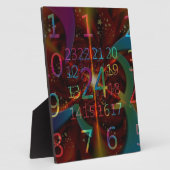Plaque Photo Numéros psychadéliques motif, design fascinant (Côté)