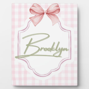 Plaque Photo Nurserie personnalisée pour bébé fille à Brooklyn 