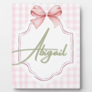 Plaque Photo Nurserie personnalisée pour bébé fille Abigail ave
