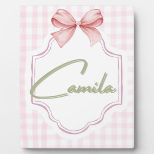 Plaque Photo Nurserie personnalisée pour bébé fille Camila avec