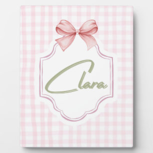 Plaque Photo Nurserie personnalisée pour bébé fille Clara avec