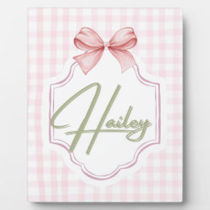 Plaque Photo Nurserie personnalisée pour bébé fille Hailey avec