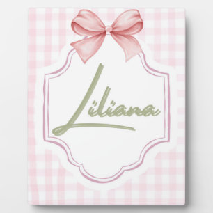 Plaque Photo Nurserie personnalisée pour bébé fille Liliana : n