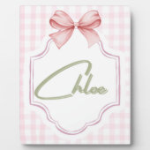 Plaque Photo Nursery personnalisé pour bébé fille Chloé avec ru (Devant)
