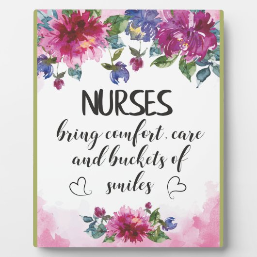 Plaque Photo Nurses Appreciation Quote Graduation Gift Thank (Devant)