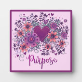 Plaque Photo Objectif Coeur inspiré Floral Plutôt (Devant)