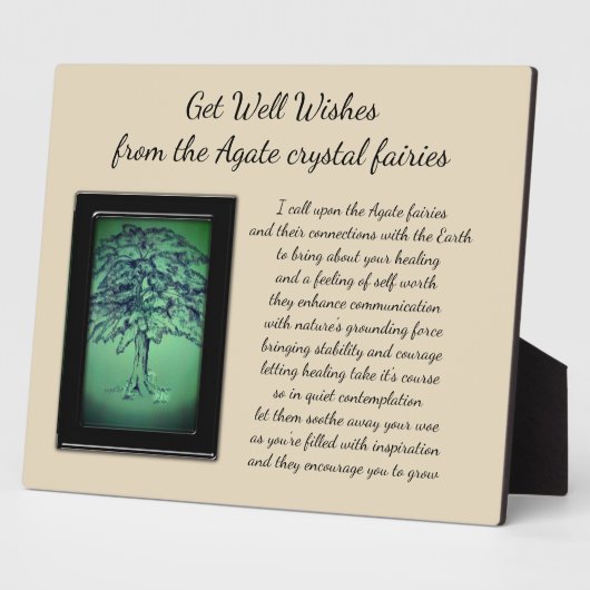 Plaque Photo Obtenez bien Crystal Fairy (Côté)