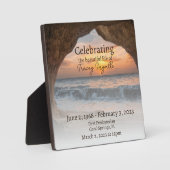 Plaque Photo Ocean Cave Beach Fête de la vie (Recto)