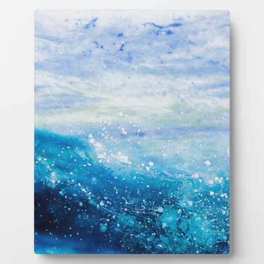 Plaque Photo Ocean wave painting, sea foam (Devant)