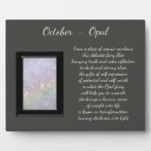 Plaque Photo October Birthstone Opal (Devant)