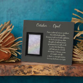 Plaque Photo October Birthstone Opal (Côté)