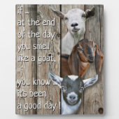 Plaque Photo Odeur mignonne comme un poème de chèvre (Devant)