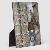 Plaque Photo Odeur mignonne comme un poème de chèvre (Côté)