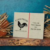 Plaque Photo OEufs frais de ferme Table Biz côté rue (Côté)