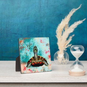 Plaque Photo Oeuvre Abstraite de tortue