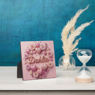 Plaque Photo Œuvre d'art sur le thème des dahlias pastel avec d