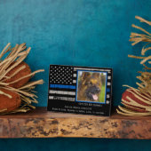 Plaque Photo Officier de la ligne bleue mince Chien de police K (Côté)