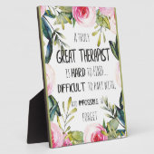 Plaque Photo Offre de Merci-cadeau d'appréciation du thérapeute (Côté)