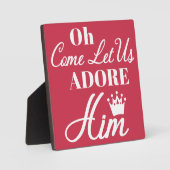 Plaque Photo Oh Venez Admirez-Le Noël Chrétien (Recto)
