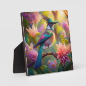 Plaque Photo Oiseau de Jay Imaginaire vert (Recto)